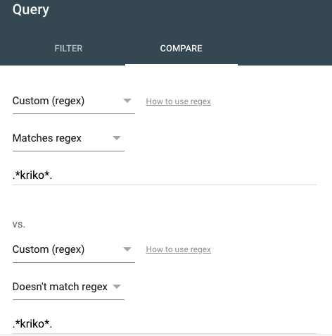RegEx Karşılaştırma