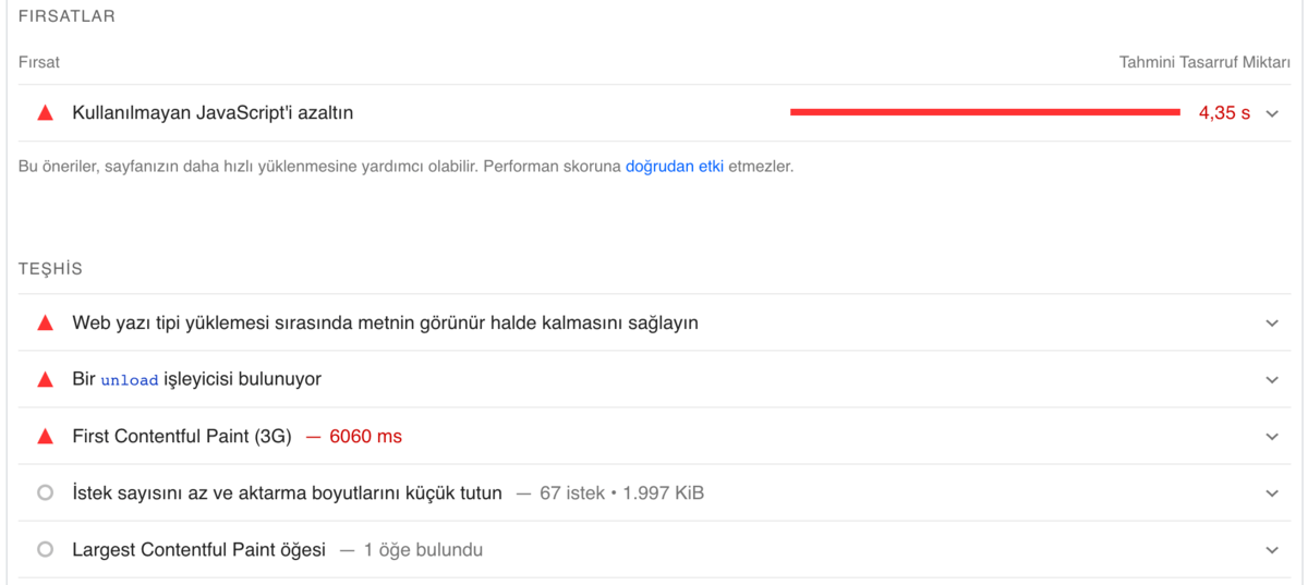 Google PageSpeed Insights API chrome eklentisi
