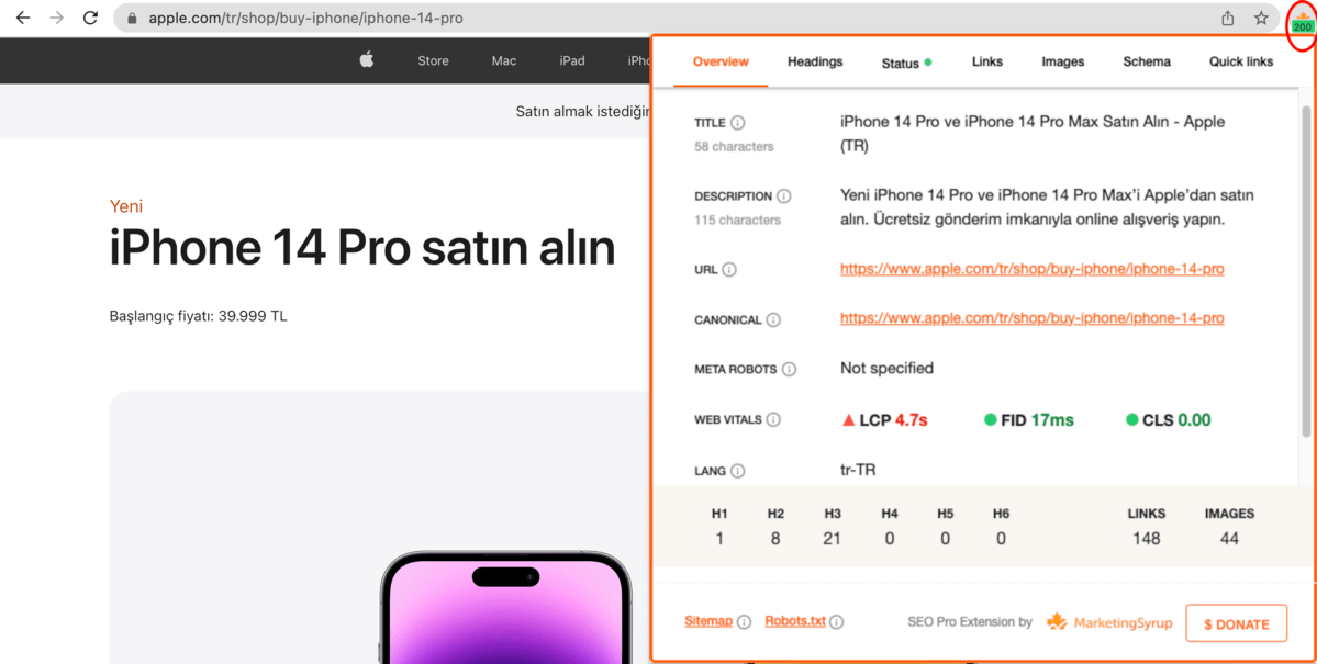 google chrome SEO Pro Extension eklentisi