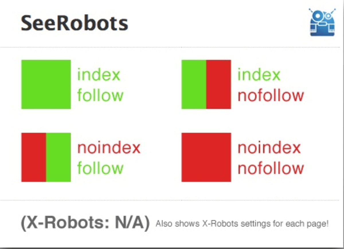 google chrome SeeRobots eklentisi