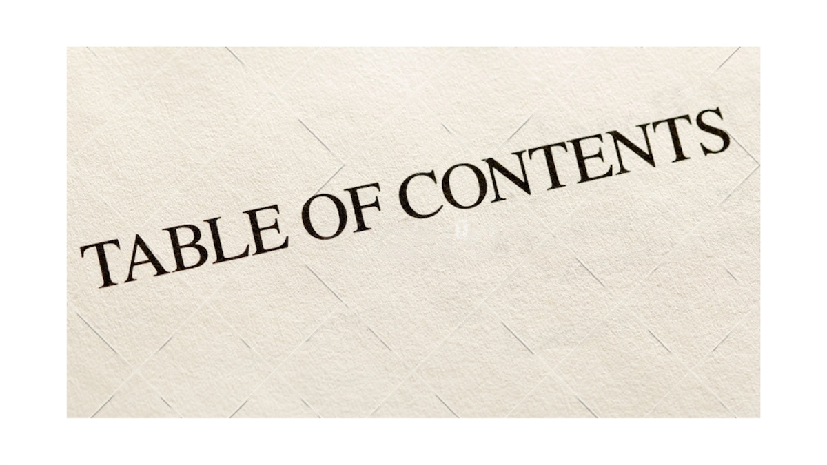 Table of Contents