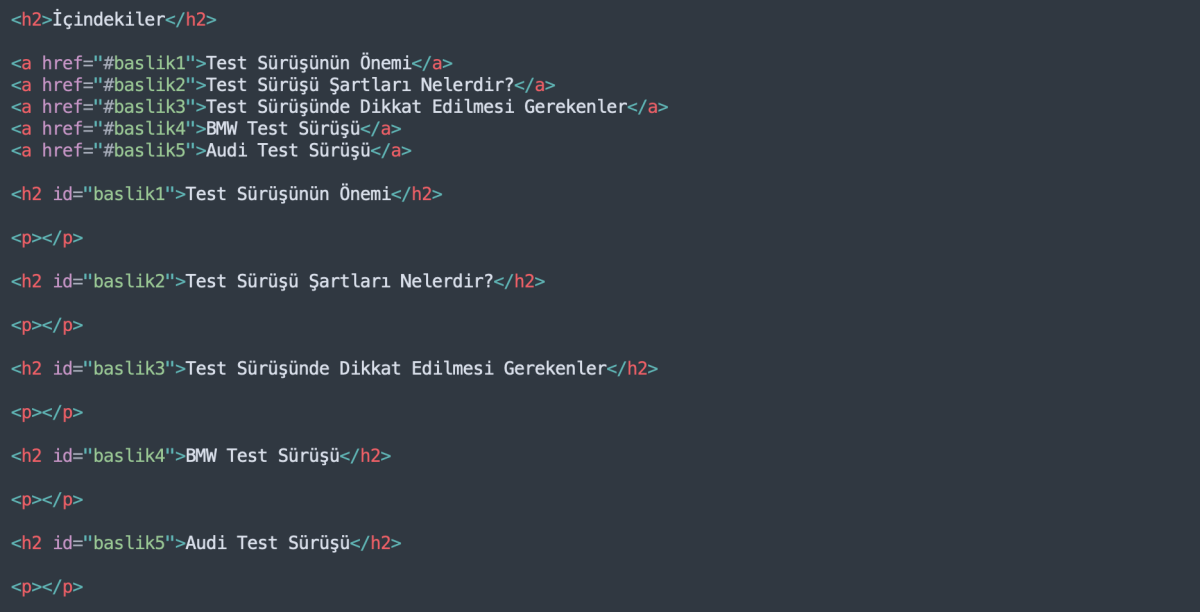 "Table of Contents" ile İçeriklerinizi Güçlendirin