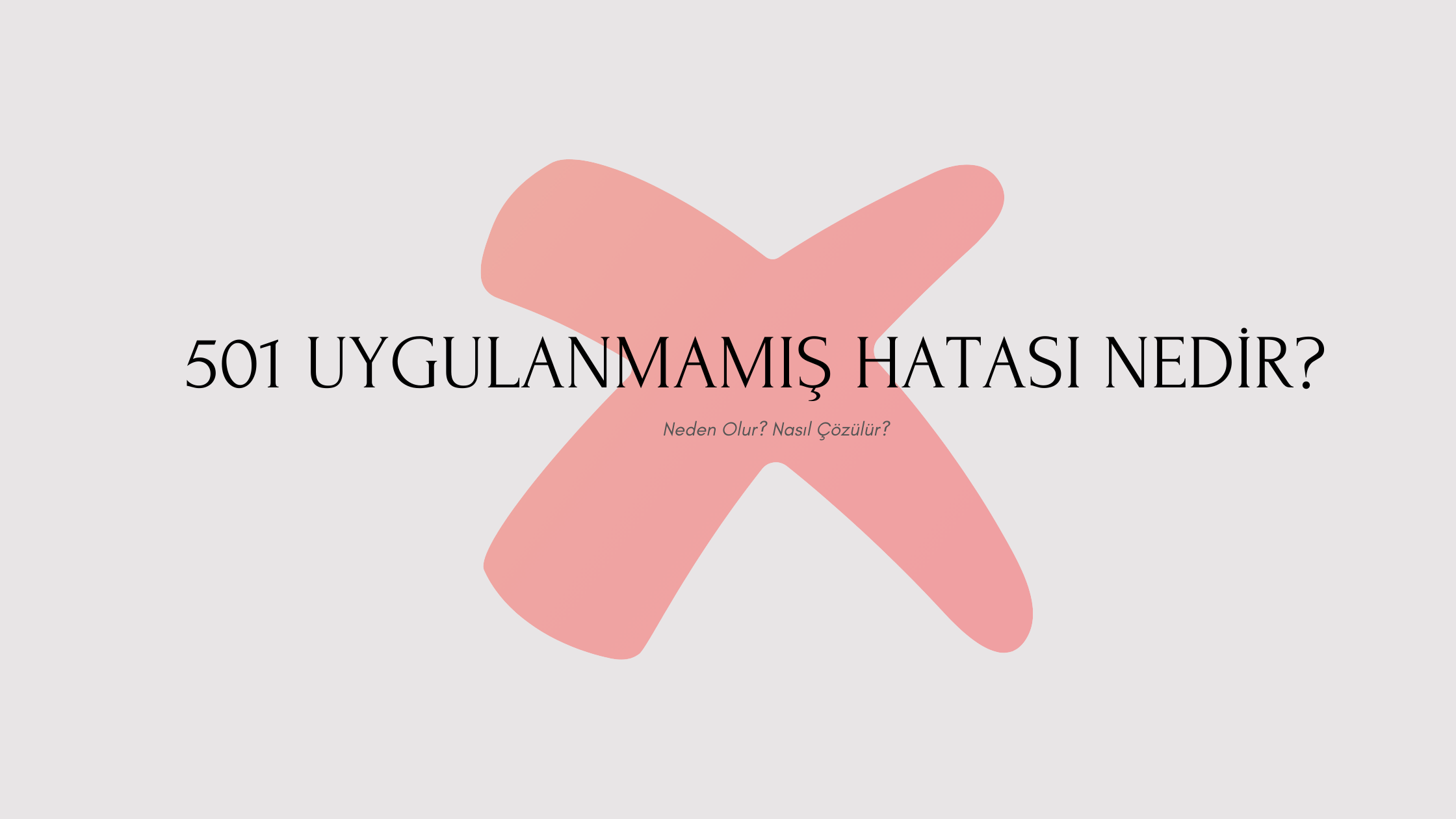 501 Uygulanmamış Hatası